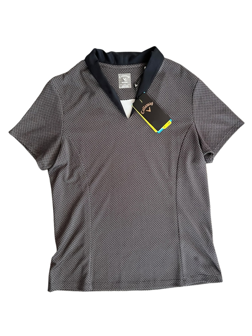 Callaway Black Micro-Pattern Golf Polo Women’s Size Medium New With Tags